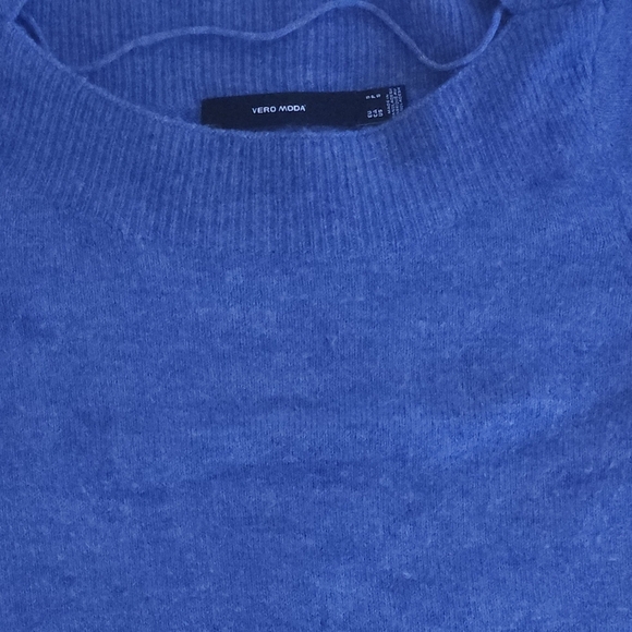 Blue Half Sleeve Knit Top Size S Casual Cozy Knitwear - Picture 7 of 8